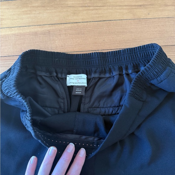 Anthropologie Black Pull-On Trousers - Picture 3 of 4